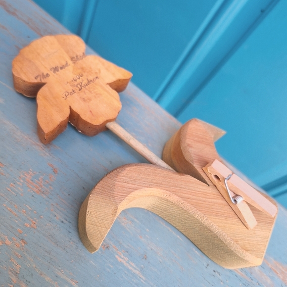 Wooden Flower Artist Made Sculpture Iris Orchid Handpainted Wood Floral Decor - Picture 11 of 17